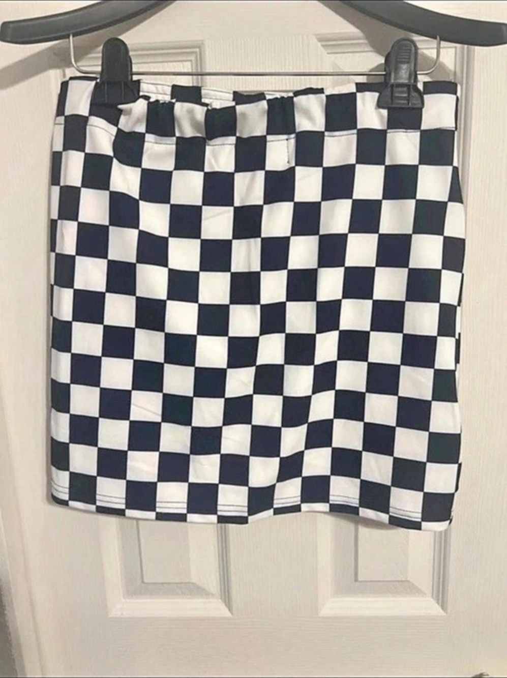 Jess Lea Women's Checkered Mini Skirt in Black & White NWT